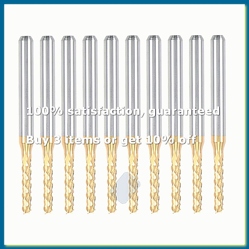 Cnc Router - 10PCS Titanium Coat Carbide End Mill