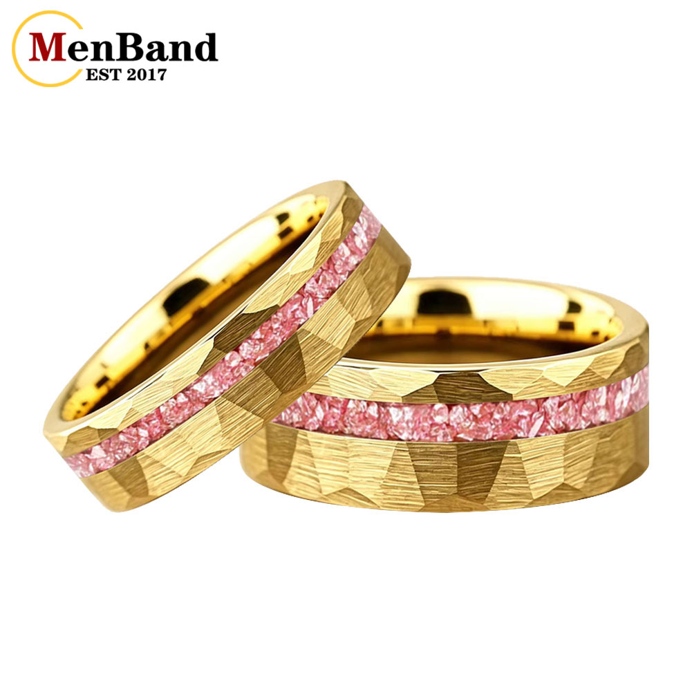 Coupling 8Mm - New 6/8mm Gold Hammered Wedding Band,