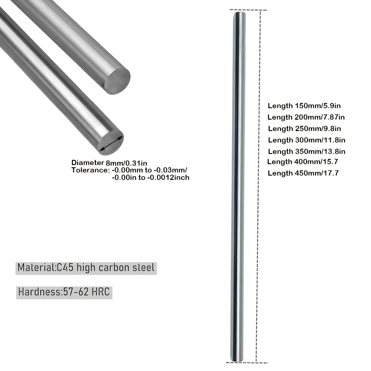 2pcs Linear Motion Rods 8Mm Ca - огляд і ціна Linear Rod 8Mm
