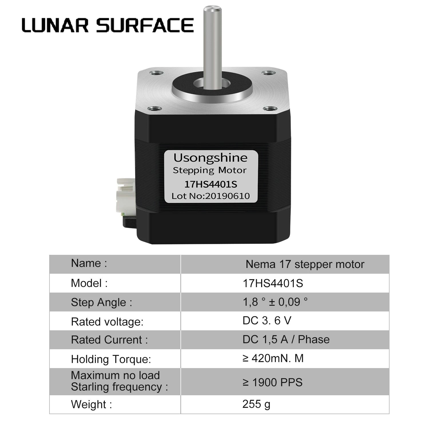 LS-3D Printer Parts 17HS4401S  - огляд і ціна Nema 17 Stepper