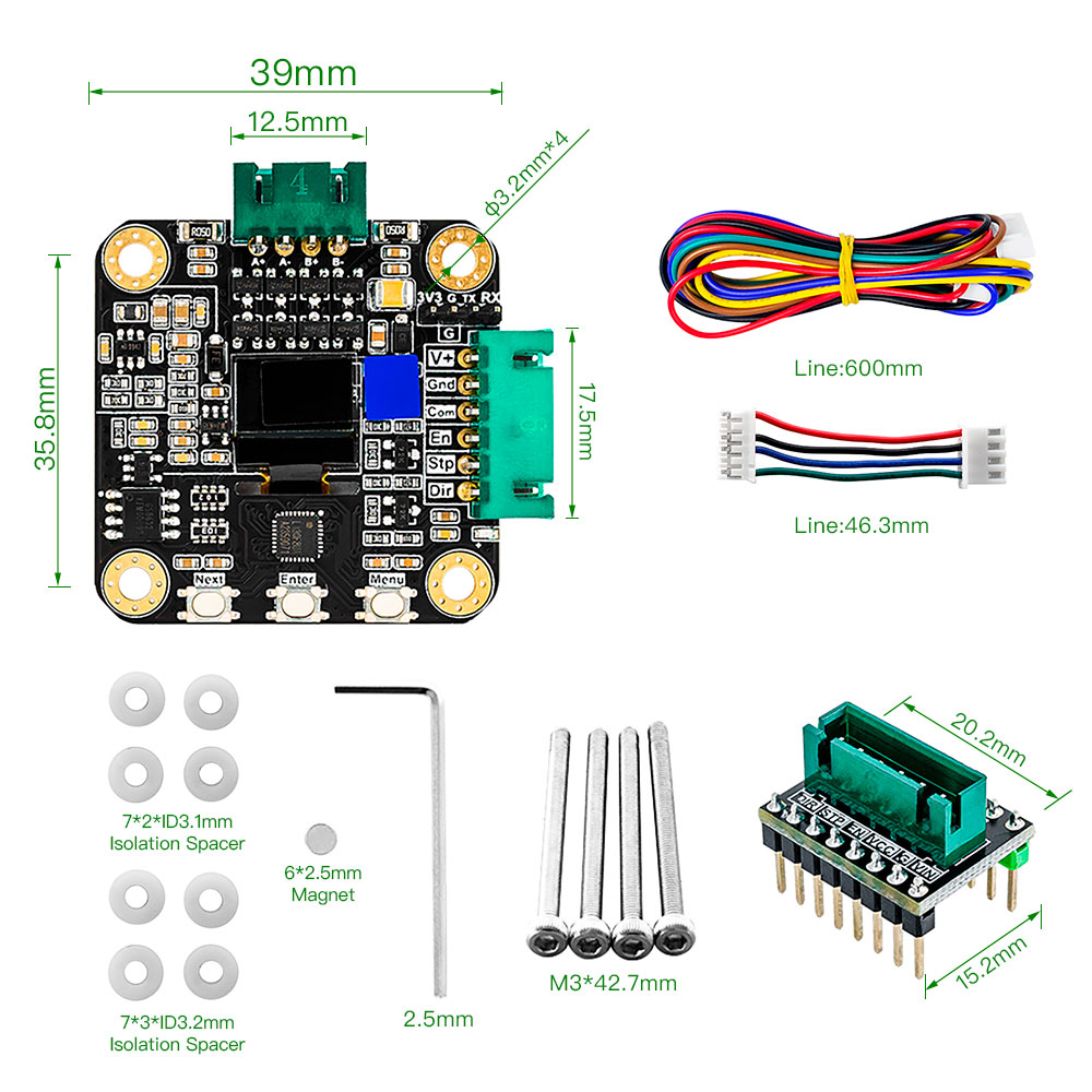 Makerbase MKS SERVO42C PCBA NE - огляд і ціна Nema 17 Stepper
