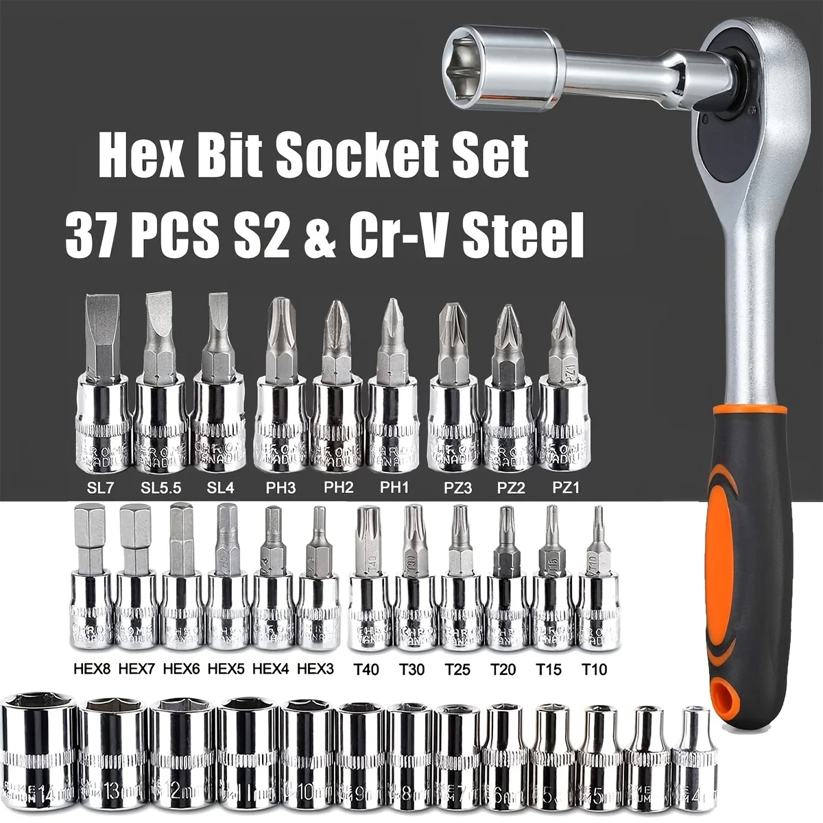 46pc Drive Socket Set 1/4 inch - огляд і ціна Cnc Bits